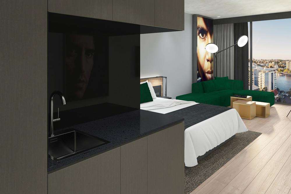 Hotel Crystalbrook Vincent Brisbane Pokój zdjęcie A typical studio apartment